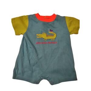 Simply Basic Crocodile‎ Neon Bodysuit 3/6 Months